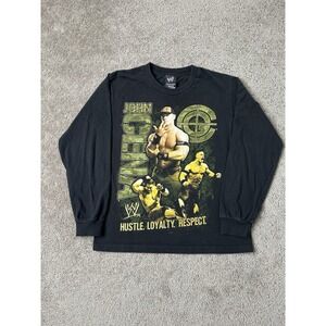 Vintage Youth Long Sleeve 2008 WWE John Cena Hustle Loyalty Respect Y2K, Size M